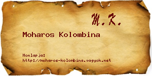 Moharos Kolombina névjegykártya